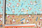 Sanrio Pochacco Retro Street Oxford Licensed Fabric printed in Japan by the Half Yard